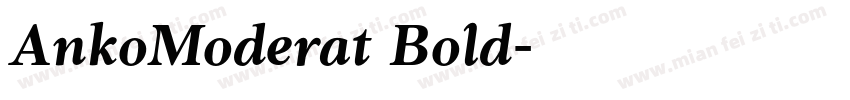 AnkoModerat Bold字体转换
